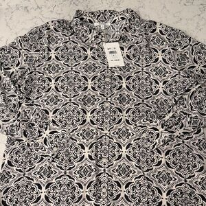 Black and White Patterned womens blouse